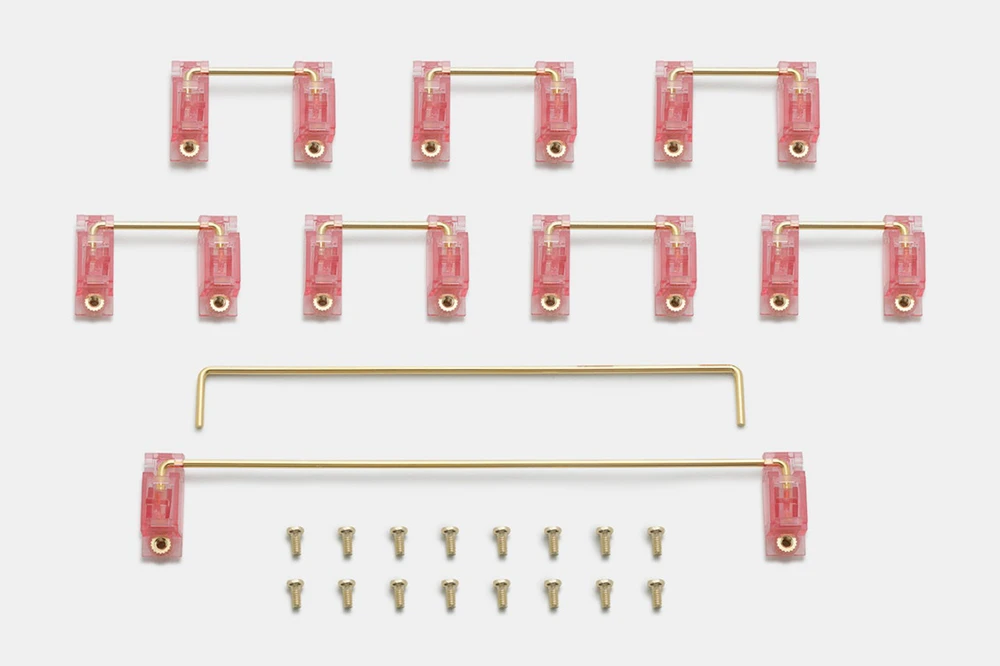 ouro, em estabilizador, para teclado mecânico personalizado