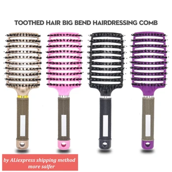 

Bristle Combs Hair Scalp Massage Comb Hairbrush Nylon Women Wet Curly Detangle Hair Brush for Salon Hairdressing Styling Tools