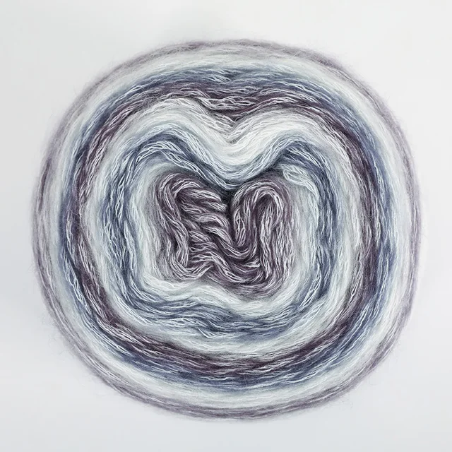 1pc Gradient Cake Line Rainbow Autumn Winter Sweater Scarf Hat Hand Knitting DIY Hook Bar Needle Medium Fine Wool Yarn 100g/Ball 1161