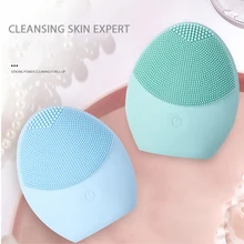 2020 nuevo de silicona cara cepillo de limpieza Mini masaje eléctrico impermeable herramienta Facial de limpieza suave profundo limpiador de poros cara cepillo