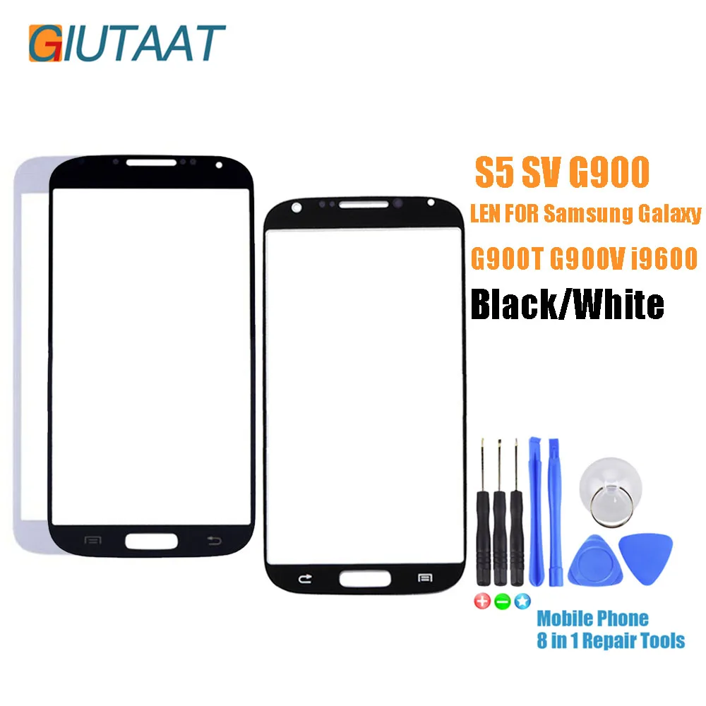 Передняя внешняя стеклянная линза для Samsung Galaxy S5 SV G900 G900A G900P G900R4 G900T G900V i9600 GM-I9600 с