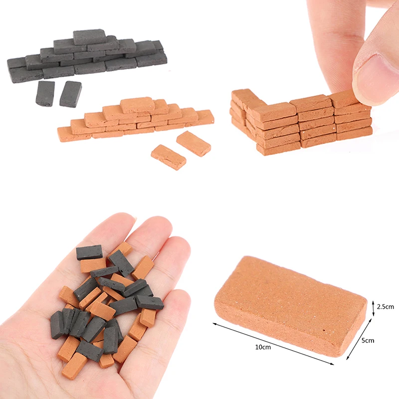 Mini Brique De Construction Pour Maquette, 50 Pièces, Simulation Couleur Sable, Bricolage De
