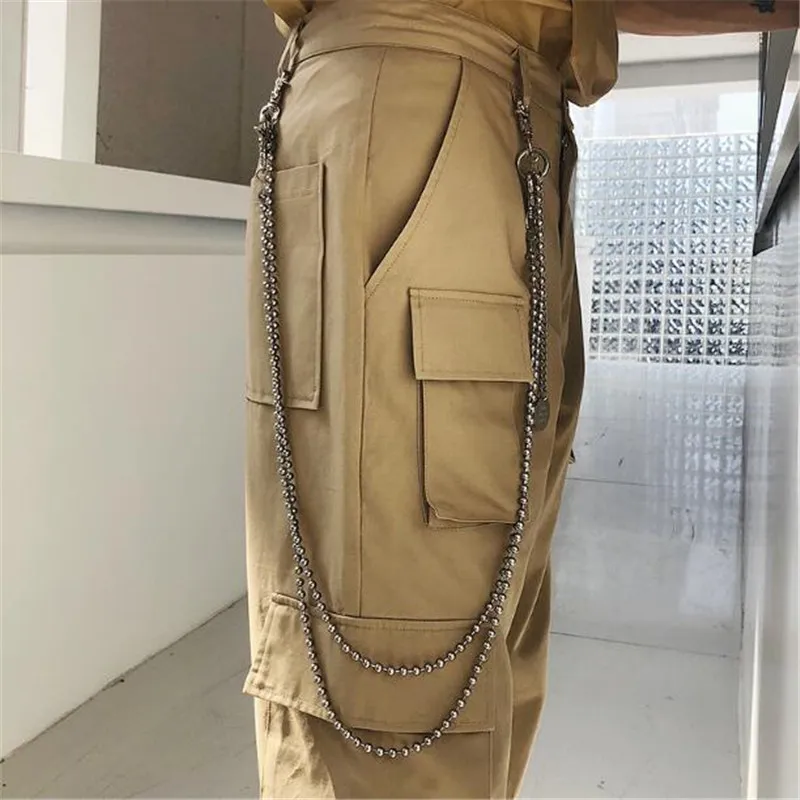 Summer cotton overalls wide leg pants men's trend casual straight tube multi-pocket trousers High quality overalls for me