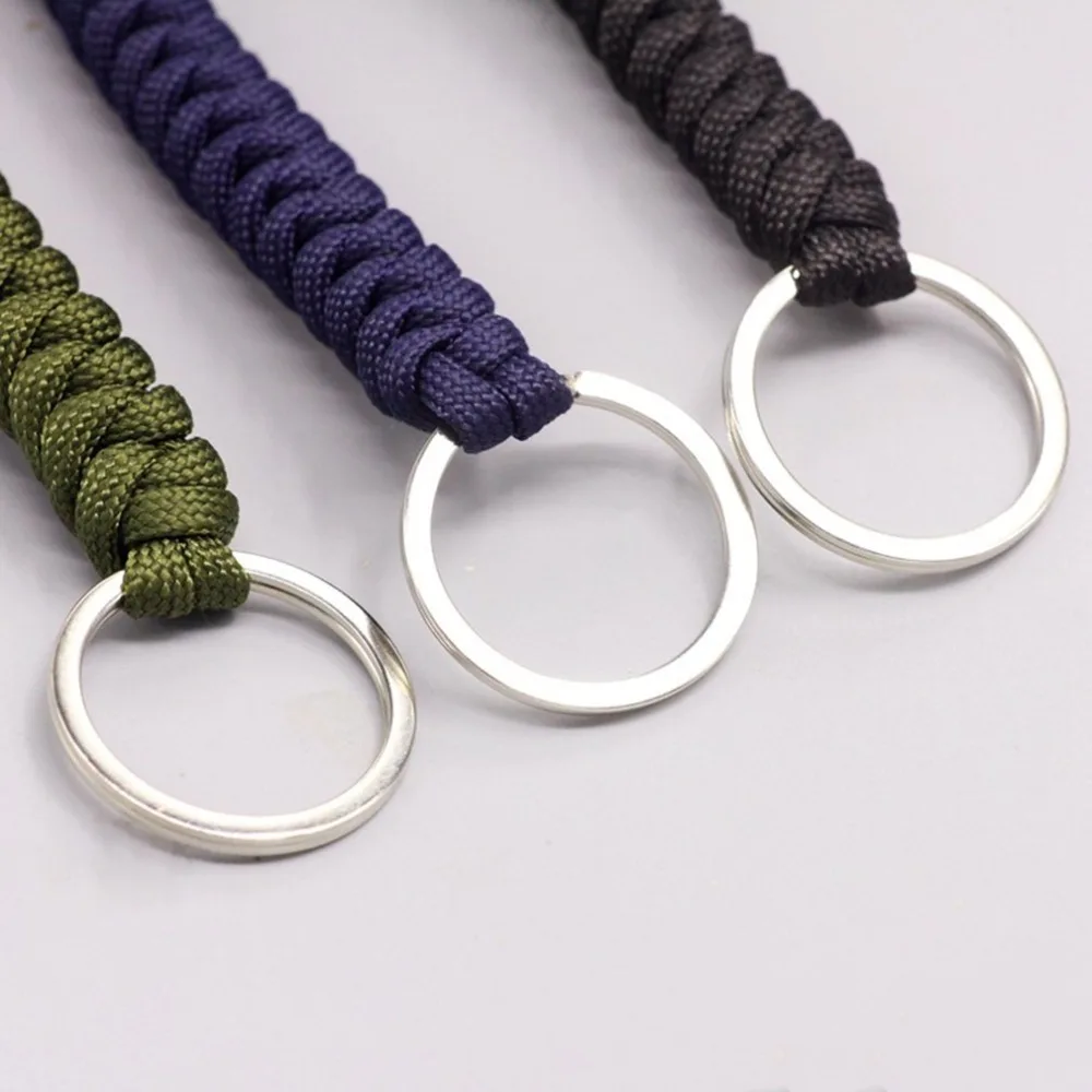 Portable Outdoor Self-defense Survive Hanging Knot Ball Hand Weaving Umbrella Rope Body Ball Key Chain Pendant 23cm