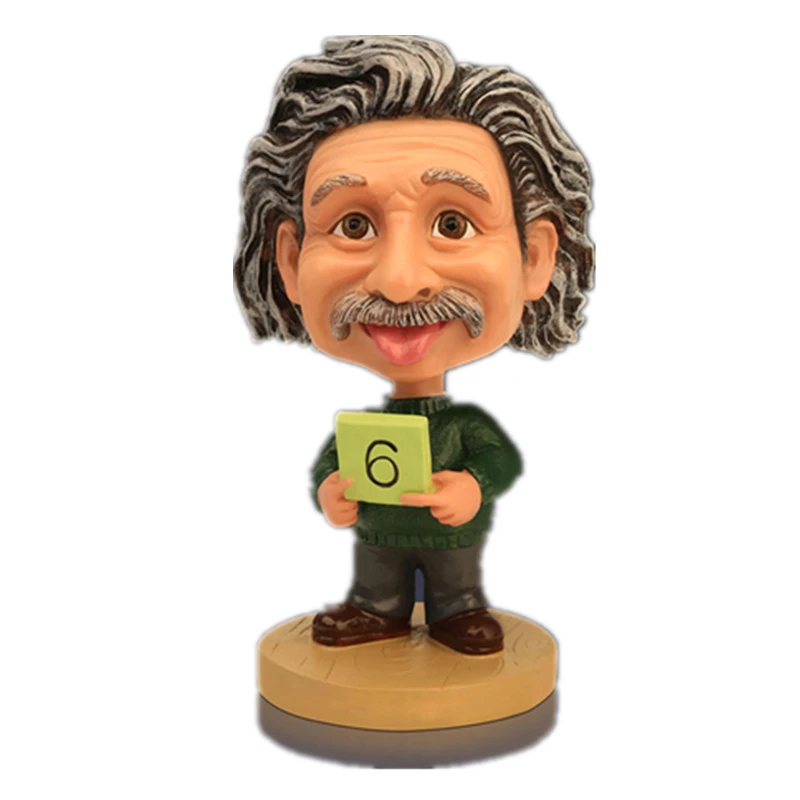 Учёный Альберт Эйнштейн, голова-качающаяся фигурка, Коллекционная модель, горячая игрушка для ребенка, подарок на день рождения