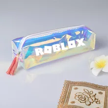 Голографическая сумка для карандашей ROBLOX пенал школьные принадлежности канцелярские подарки креативный Прозрачный блестящий карандаш mochila