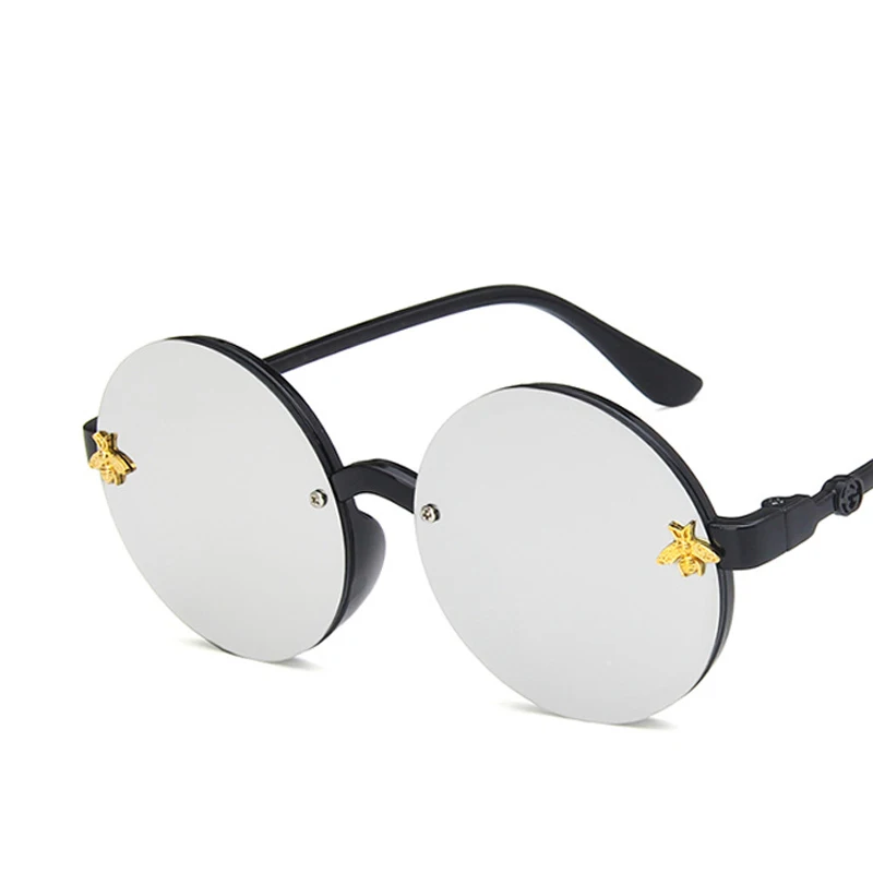 Новые детские солнцезащитные очки детские милые пуловеры с круглым Пчелка солнцезащитные очки UV400 спортивные солнцезащитные очки, для маленьких мальчиков и девочек, очки Oculos - Цвет линз: 6