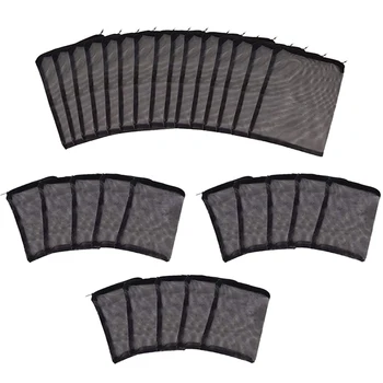 

Filter Bag Net, Zip Fastener Filter Bag, Reusable Filter Bag for Fish Tank Filter Accessories, Black (30 Pieces)