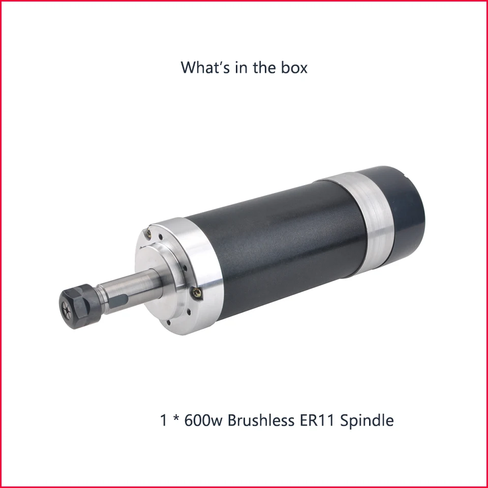 600W DC Spindle CNC шпиндель 600 Вт фрезерный мотор бесщеточный DC 100 в фрезерный шпиндель ER11 цанговый мотор инструменты - Цвет: 600W DC Spindle