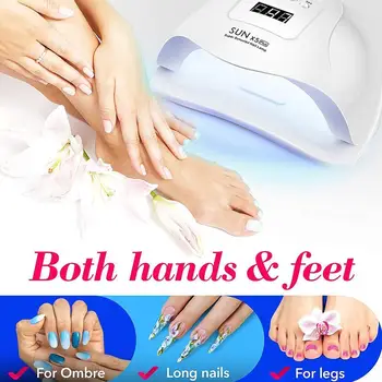 

Nail Lamp Nail Dryer SUN X5 Plus LED UV Lamp For Curing Salon 10/30/60/99S Manicure Nails UV Polish Timer Gel Tools O4P1