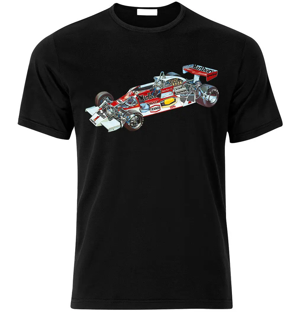 F1-1978-Mclaren-M26-Ford-Cosworth-Engine-Team-James-Hunt-T-Sh футболка с вентилятором | Мужская одежда
