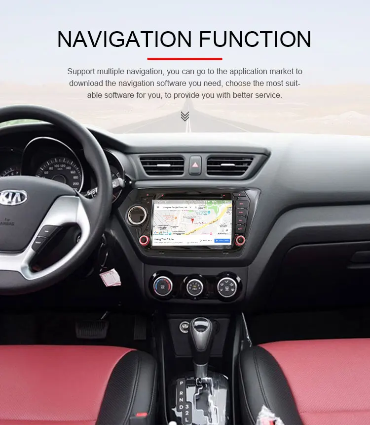 Top TOPBSNA Android 9.0 2 Din Car DVD Player For Kia k2 RIO 2010-2015 Car Multimedia player GPS Navigation DVD Stereo Audio WIFI RDS 9