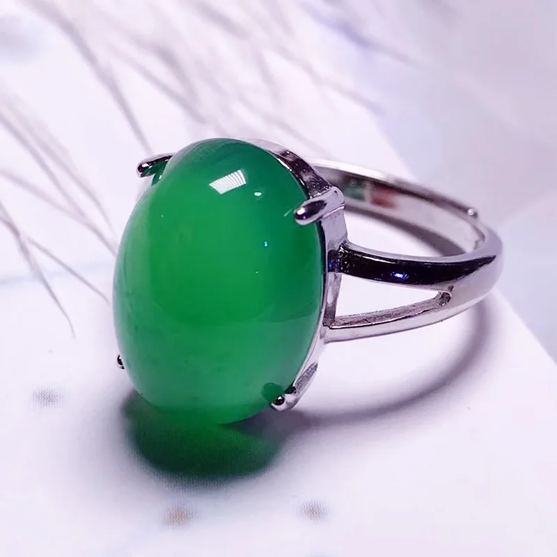 Green Jadery Серебро 925 кольца для женщин натуральный желтый нефрит Кольца Драгоценные камни Топаз Свадебные ювелирные изделия из стерлингового серебра Рождество anillo plata - Цвет камня: Green