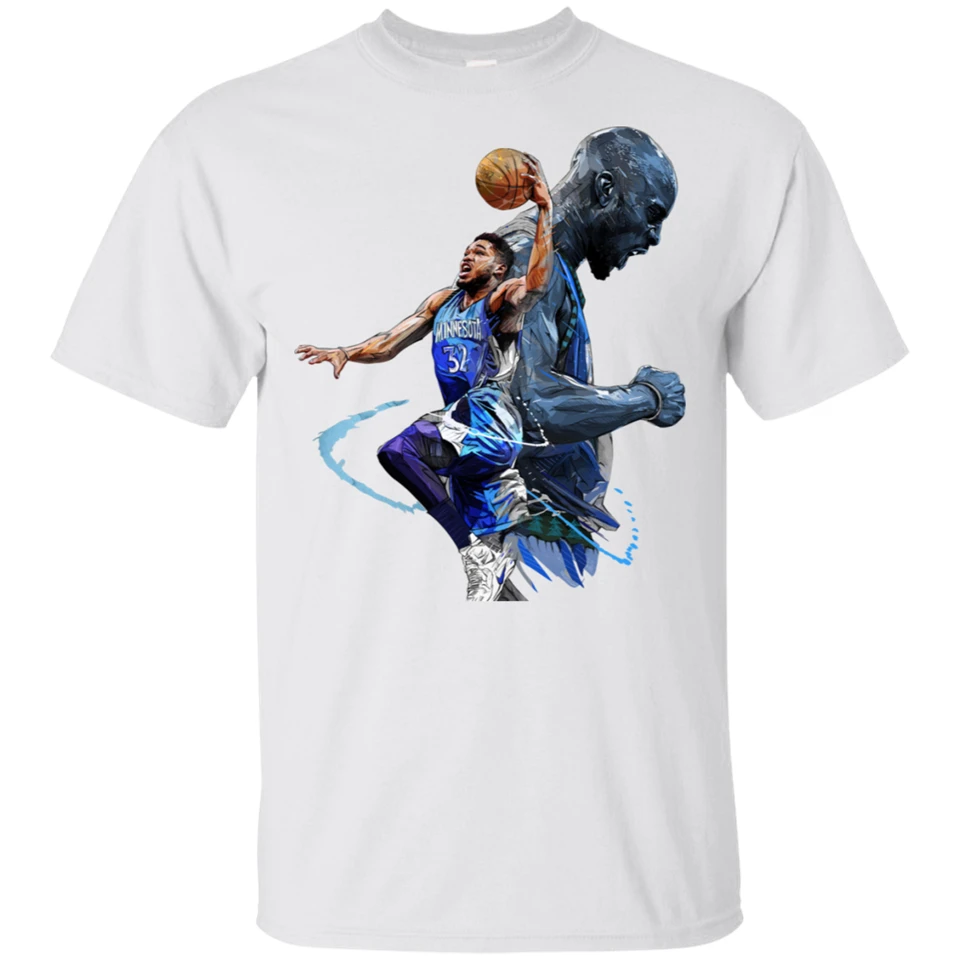 Футболка Karl-Anthony Towns и Kevin Garnett Мужская футболка с короткими рукавами круглым