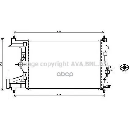 Радиатор Системы Охлаждения Opel: Astra J 1.4 Ecoflex/1.6 09- Vauxhall: Astra Mk Vi I Vvt/1.6 I Vvt 09- Ava арт. OLA2484