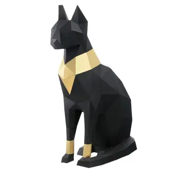

Egyptian Cat 3D Stereoscopic Paper Model DIY Hand Molded Ornaments Toys Three-Dimensional Geometric Origami Home Decor