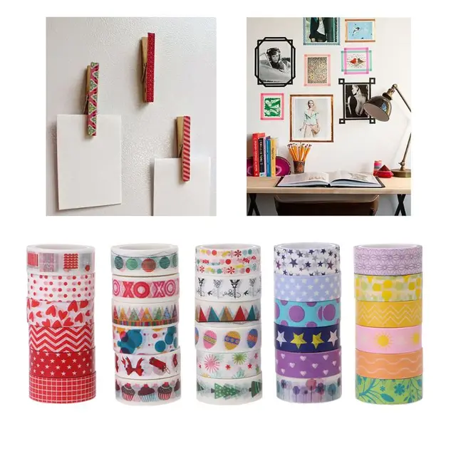Set Washi Tape 36 Rotoli - Nastri Adesivi Decorativi Per Diari, Scrapbooking E Regali - Foto 9