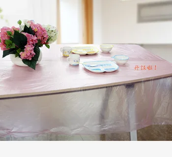 

20PCS Environmentally friendly disposable plastic party wedding tablecloth set catering meal tableware