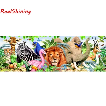 

Large size 5D Diy Diamond Painting Cross Stitch full round/Square Diamond Embroidery animals for room Decor H2286