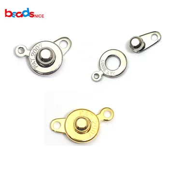 

Beadsnice ID39986smt2 10pcs/lot Fashion Jewelry Accessories Craft Copper Pearl Snap fastener Clasp Connector For Necklace