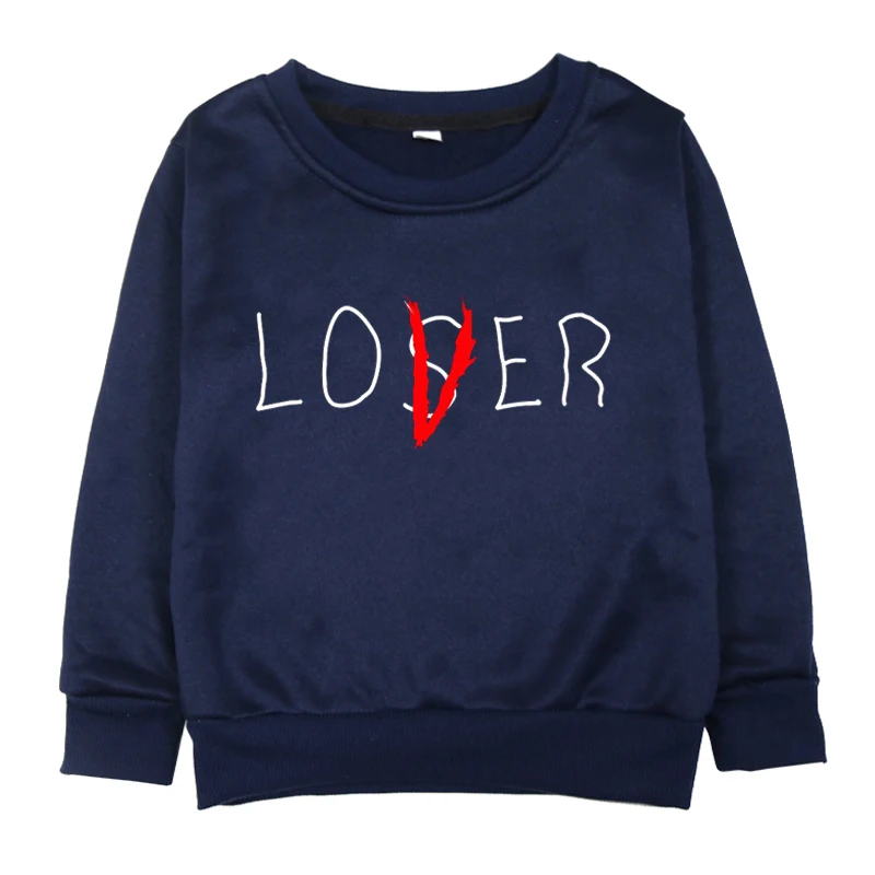 Lover Loser/Детская толстовка с капюшоном в винтажном стиле; модные детские толстовки с капюшоном Ullzang; сезон осень-зима; флисовая уличная толстовка с капюшоном для мальчиков и девочек
