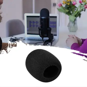 

Mini black microphone pad headphones windshield soft sponge foam pad microphone cover Protector microphone accessories