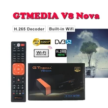 Satellite television receptor GTmedia V8 NOVA Freesat DVB S2 for 1year 7 lines europe cccam cline satellite finder H.265 1080P