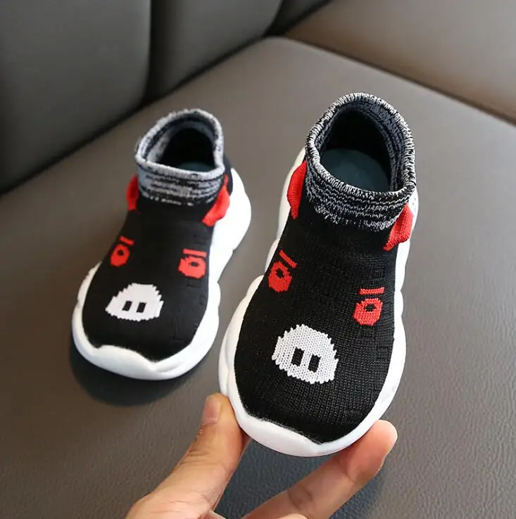 

Brand Kids Mesh Sneakers Girls Shoes Boys Socks Sport Shoes Children Knit Breathable Running Sneakers