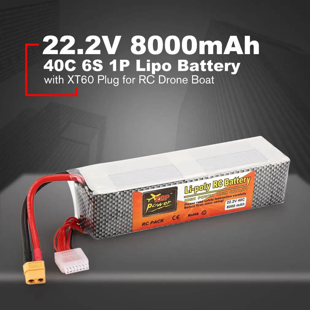 22,2 V 8000mAh 40C 4S 1P Lipo батарея T XT60 разъем Перезаряжаемый для RC гоночный Дрон Квадрокоптер вертолет автомобиль Лодка