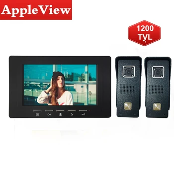 

Video Intercom System 7 Inch Color Video Door Phone Wired Video Doorbell for Private Home IP65 Waterproof