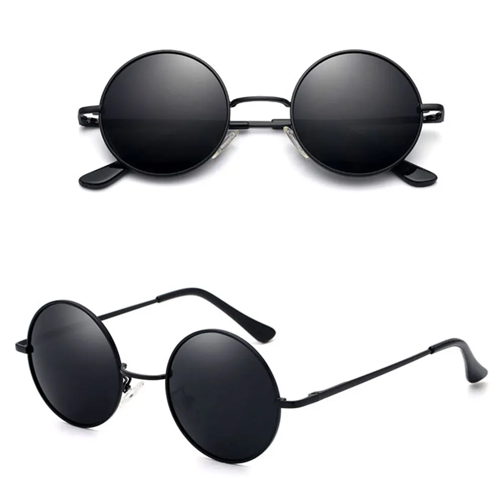 Fashion Women Men Round Frame Sunglasses Cosplay Glasses Eyewear Black Glasses Costume Accessories Anime Props Driving