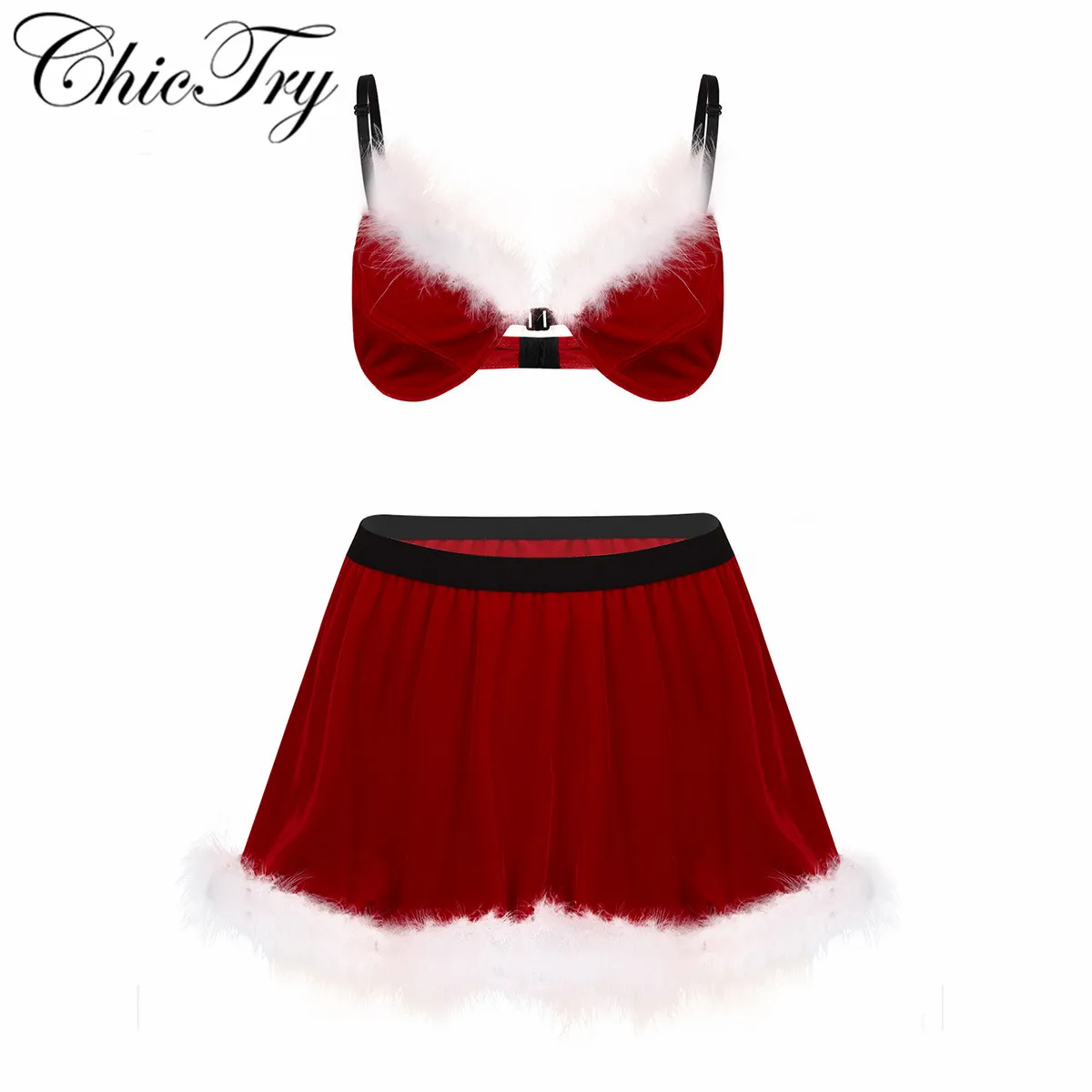 Комплект из 2 предметов для мужчин и взрослых мягкий бархатный костюм Сисси Санты