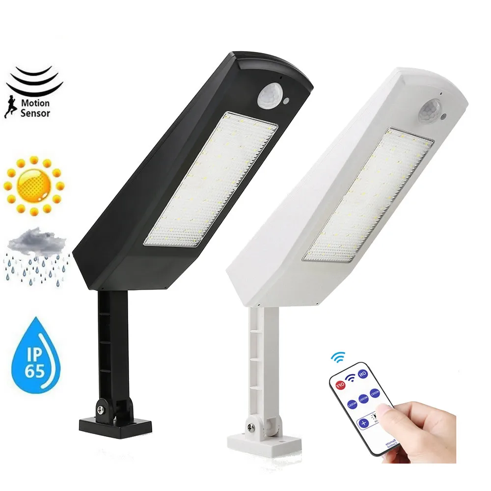 

36/48 LED Solar Powered Wall Light PIR Motion Sensor Street Light 3 Modes 7 Color Outdoor IP65 Waterproof Lamp for Pathway Ga