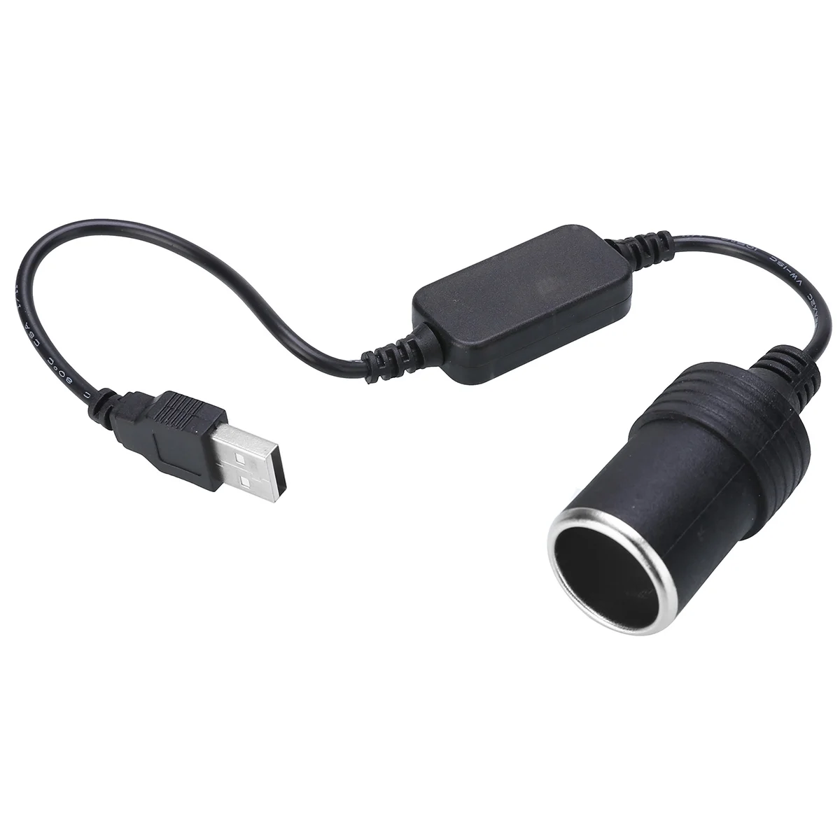 1pc USB 5V To 12V Car Female Cigarette Lighter Power Socket Converter Adapter 35cm For Driving Recorder Car Charger