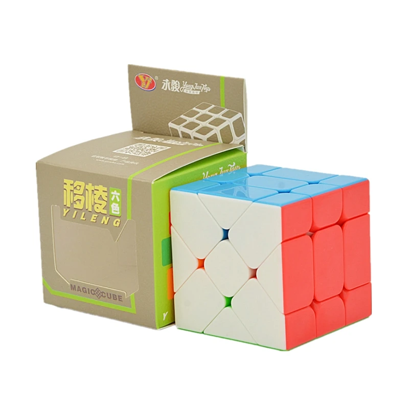 yileng stickerless Куб yongjun 3x3x3 ветряная мельница игрушки Magic Cube ветро-огонь колесо ветряная мельница 3x3x3 Скорость куб yongjun Ветер огня колеса 3x3 странно-shape форме, благодаря чему создается ощущение невесомости с куб - Цвет: yileng stickerless