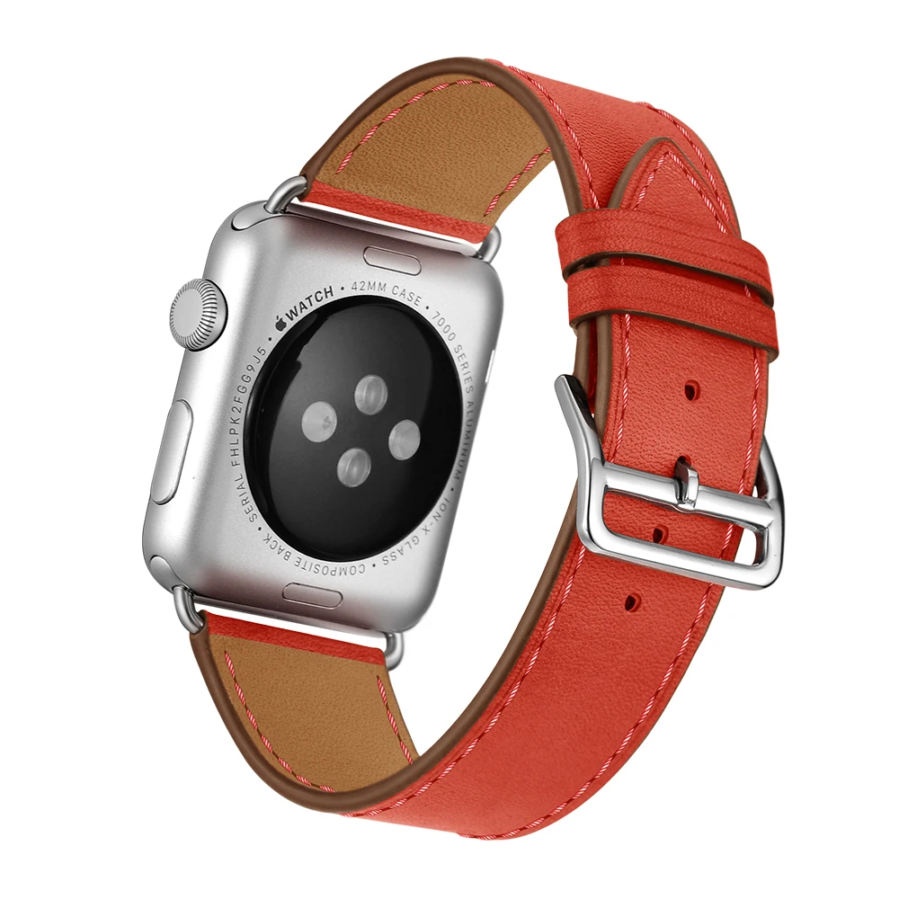 Для мужчин G кожаный ремешок для наручных часов Apple Watch, версии 5/3/2/1 Спортивный Браслет, 42 мм, 38 мм, ремешок для наручных часов iwatch, 4 полосы - Цвет ремешка: White black