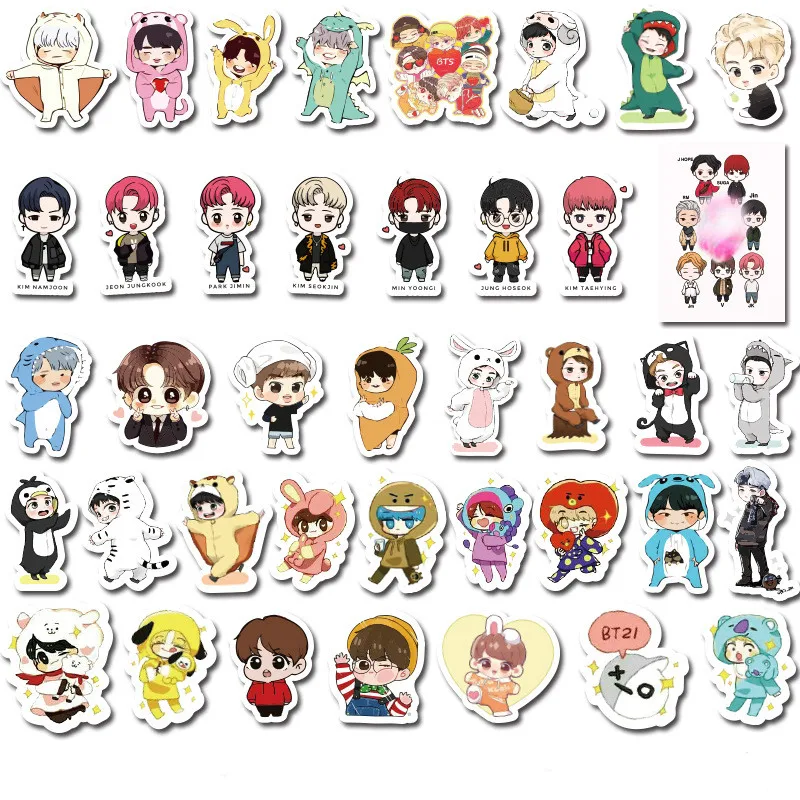 

Sticker sticker kpop sticker Korean star skateboard mobile phone water cup suitcase sticker MTZ168-169-7 BTS sticker sticker