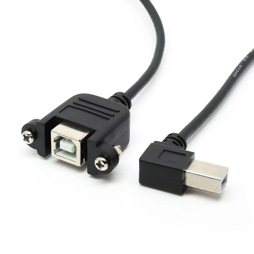 

50 см USB2.0 кабель для принтера USB2.0 B кабель-удлинитель с винтами для крепления на панель