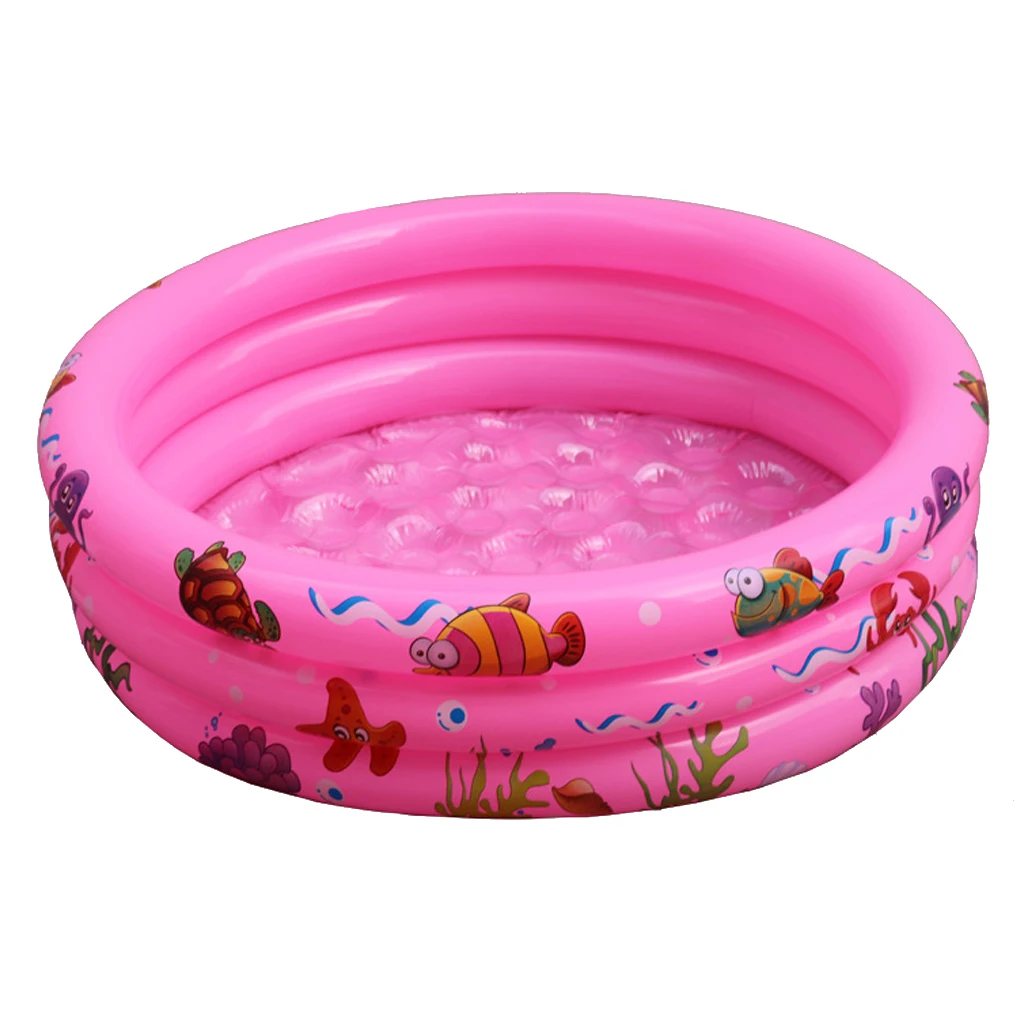 Portable Household 3-Ring Inflatable Children's Swimming Pool Tub Backyard Baby Adult Home Paddling Pool Home Bathtub