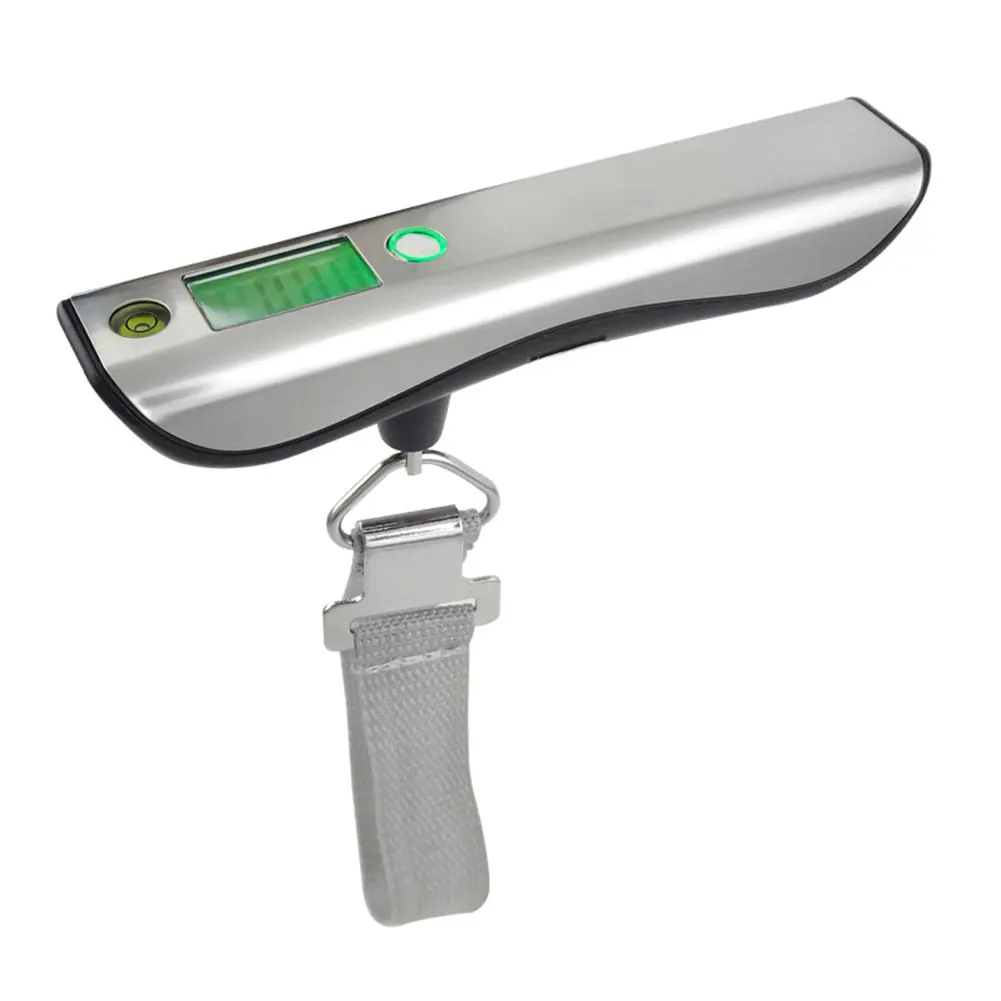 Weight Hanging 50kg Luggage Scale Travel Steelyard Suitcase Handheld With Ruler Portable Digital Electronic Belt LCD Display