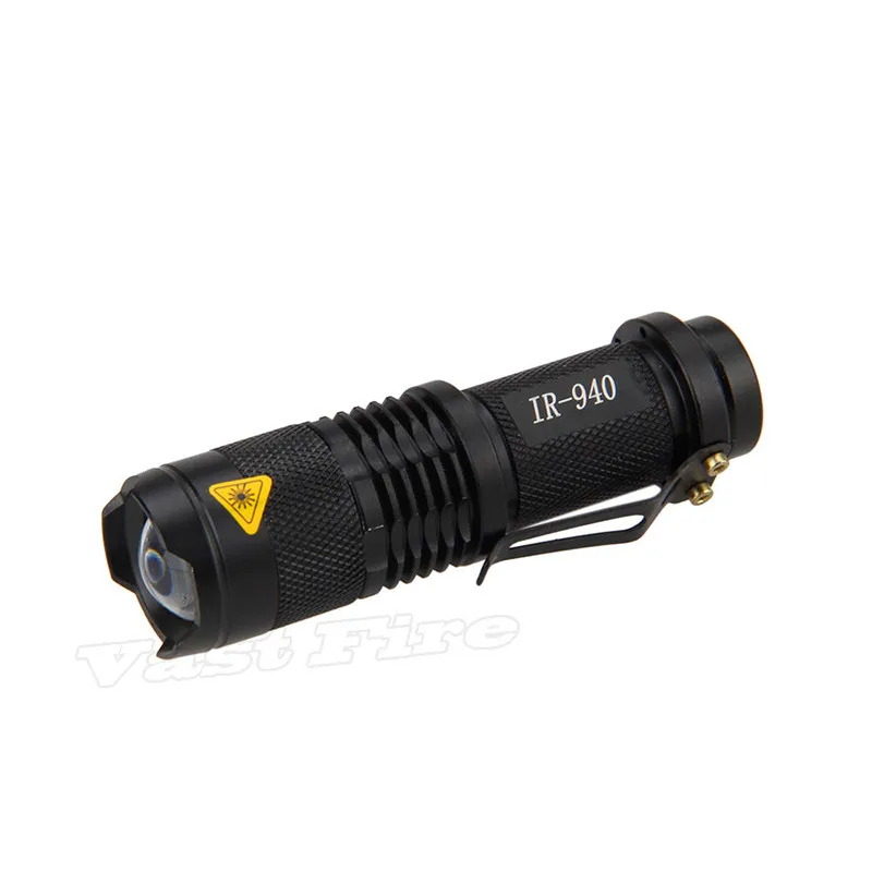 Тактический 5W 940nm светодиодный инфракрасная лампа 5W Zoom Light IR фонарик охотничий фонарь фара Handlelamp ночного видения