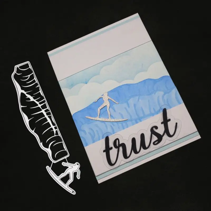 

1Set Surfing Metal Cutting Dies Stencil DIY Scrapbooking Album Stamp Paper Card Embossing Craft Decor