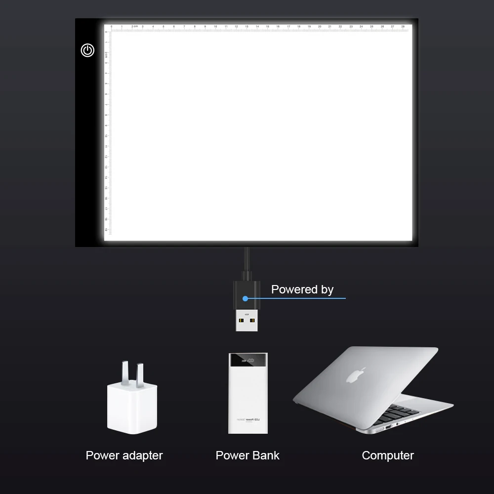 Светодиодный светильник, коробка, трекер А4, планшет для рисования, 13*9,3 дюймов, графическая цифровая копировальная панель, алмазная краска, эскиз аниме, Прямая поставка