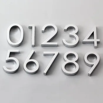 

3D Numeral Door Plaque House Drawer Sign Plating Gate Digits 0 to 9 Plastic Number Tag Hotel Home Sticker Address Door Label