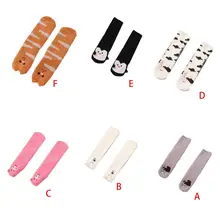 Милые женские зимние носки без пятки средней длины для девочек; домашние утепленные тапочки; носки-тапочки для сна