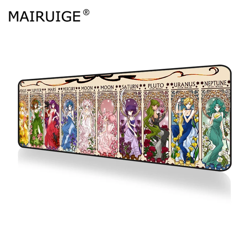 

Cartoon Anime Gaming Sailor Moon Mouse Pad Large Computer Locking Edge Mousepad XXL Laptop Keyboard Desk Mat 900*400
