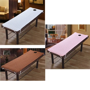 

Solid Plaid Beauty Massage Bed Sheets Skin-Friendly Material Massage Sheet SPA Treatment Bedspread With Round Breathing Hole 180