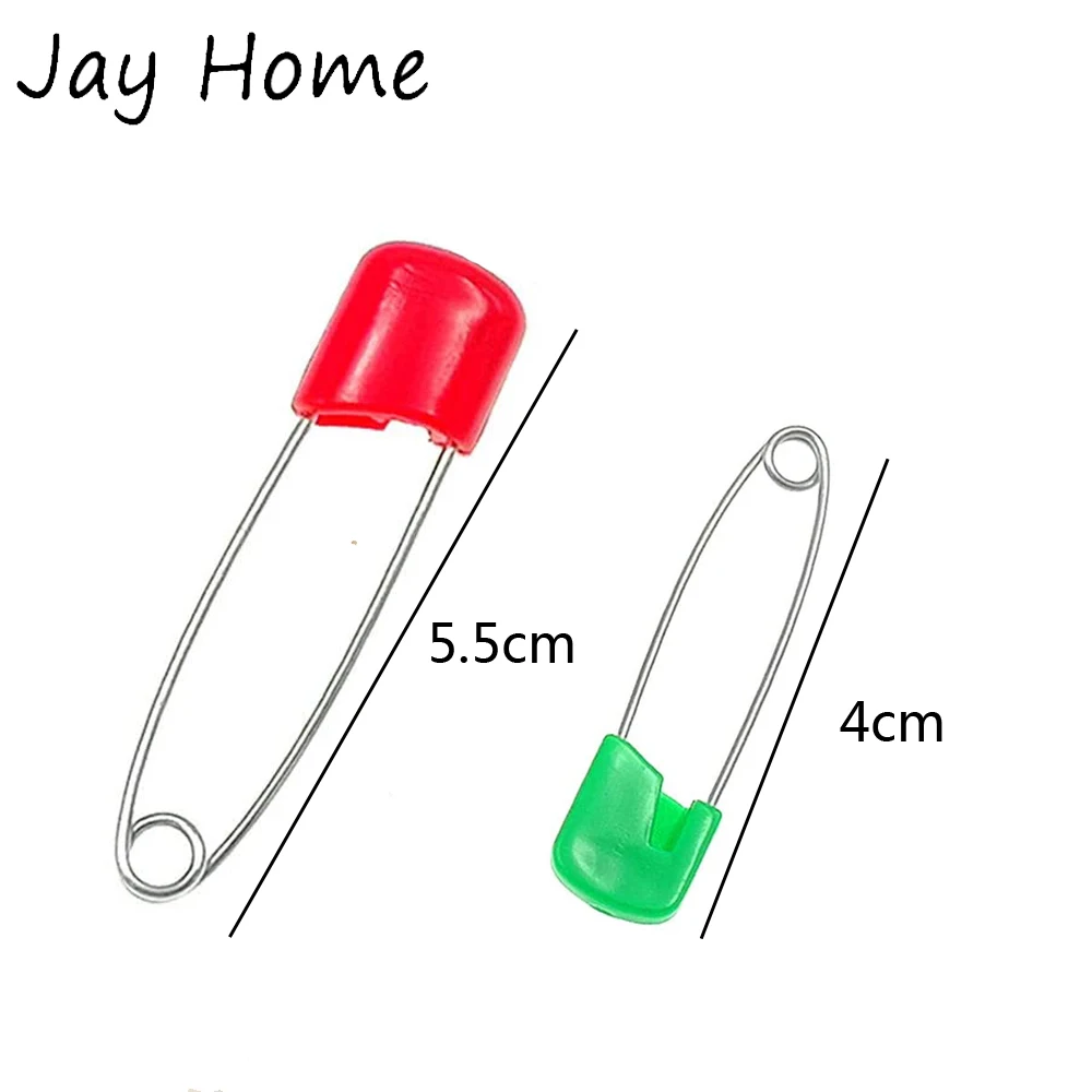 10/20Pcs 플라스틱 머리 안전 핀 4/5.5cm 안전 잠금  천 기저귀 기저귀 핀 버클 DIY 바늘 핀 바느질 용품