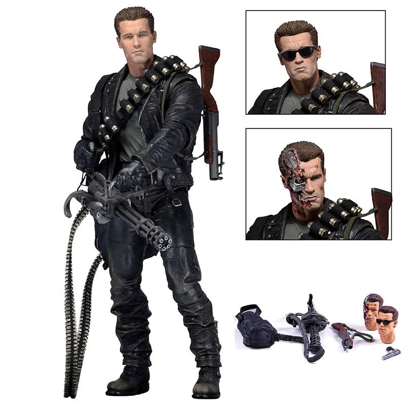 18 см NECA Terminator T-800 Темный Fate Сары Коннор фигурка Рождественская Кукла коллекционная модель игрушки подарок - Цвет: C no box