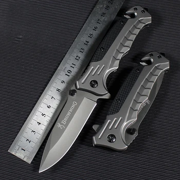 

5cr15 Folding Multifunctional Folding Knife G10 Blade Plating / Stainless Steel Handle Quick Open